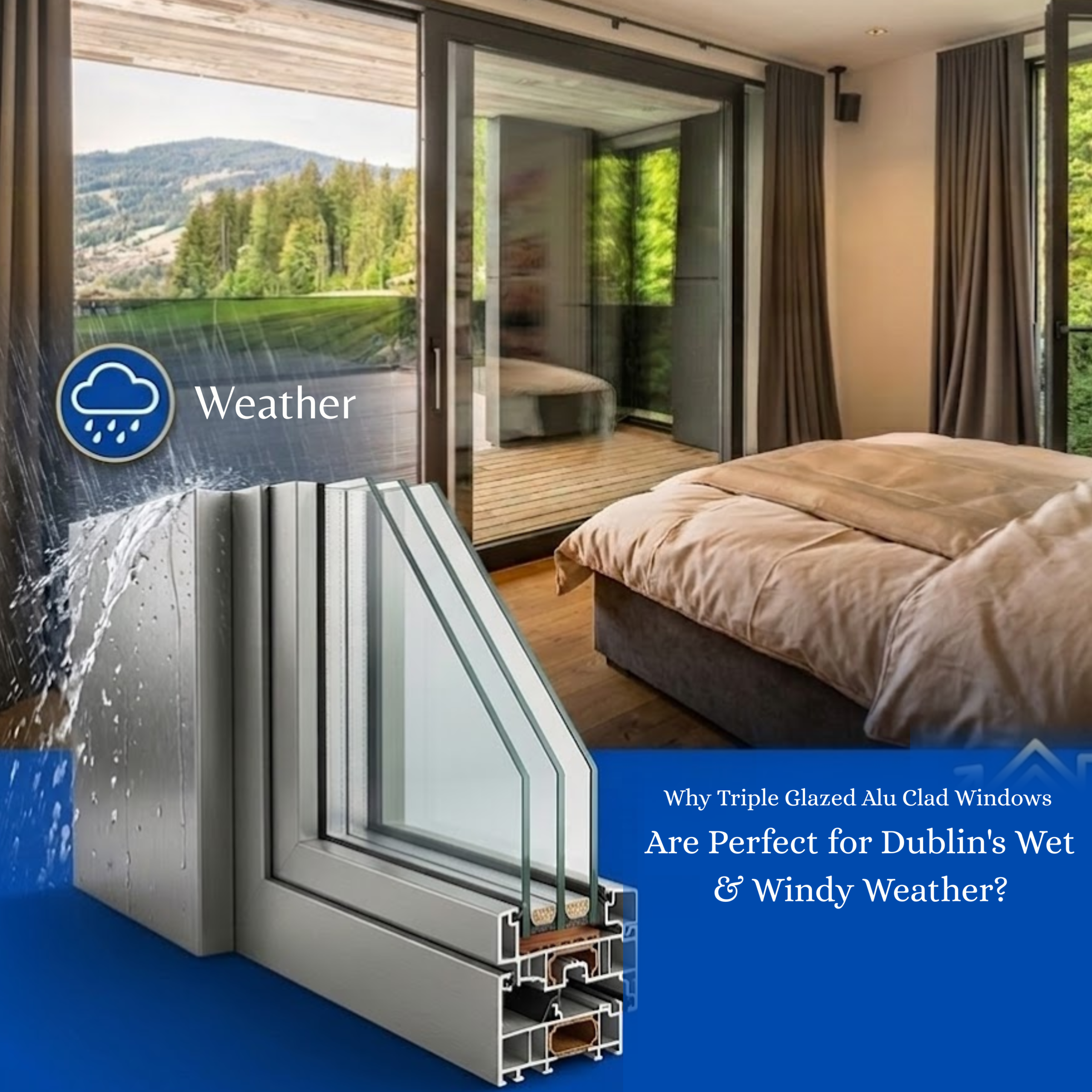Why Triple Glazed Alu Clad Windows Are Perfect for Dublin's Wet & Windy Weather?