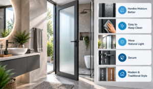 Benefits of Installing Aluminium Doors in Your Bathroom